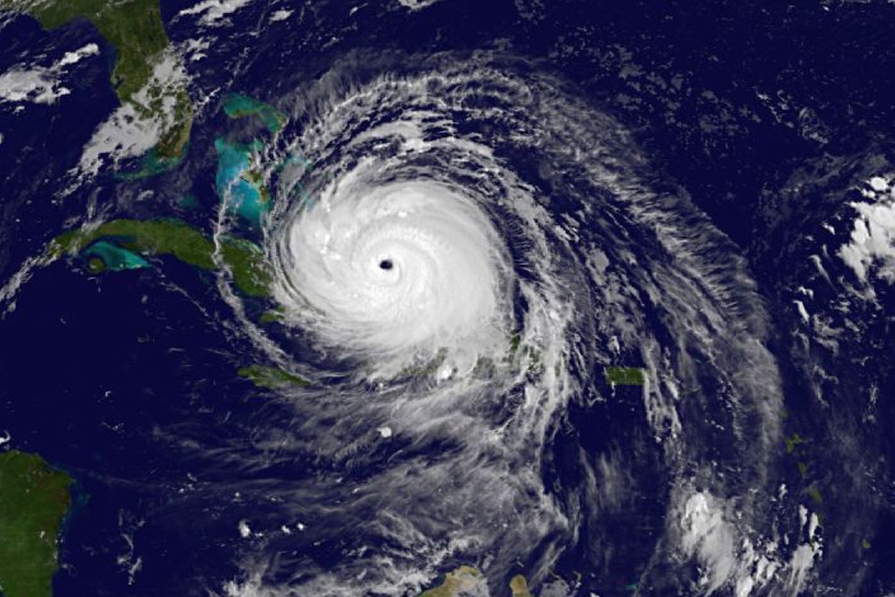 Hurricane from a satellite view