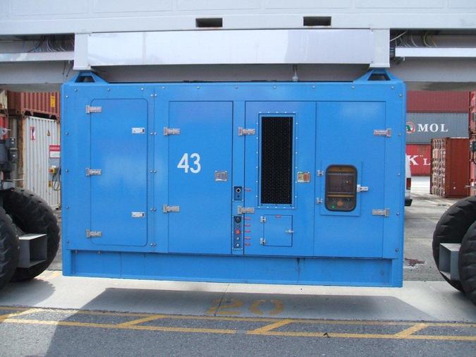 Outside at a shipping yard