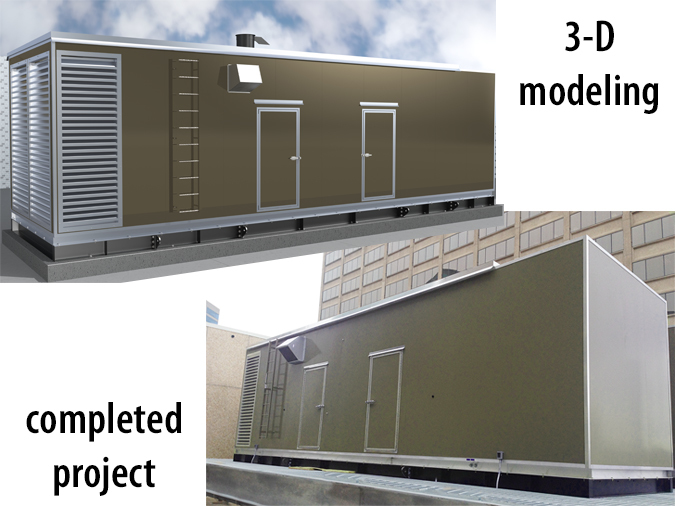 3-D modeling vs completed project