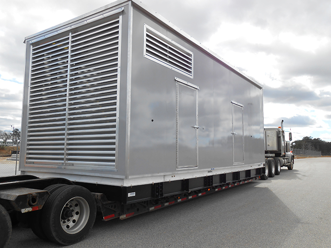 Enclosure on a trailer