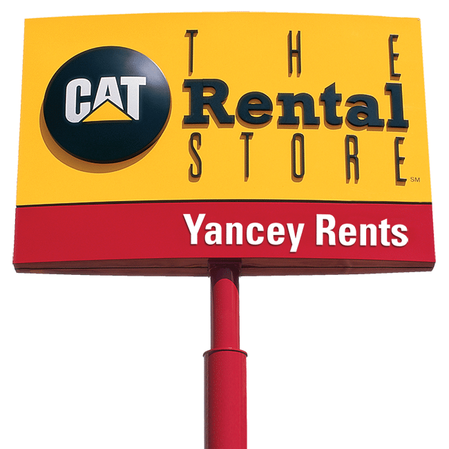 Yancey Rents store sign
